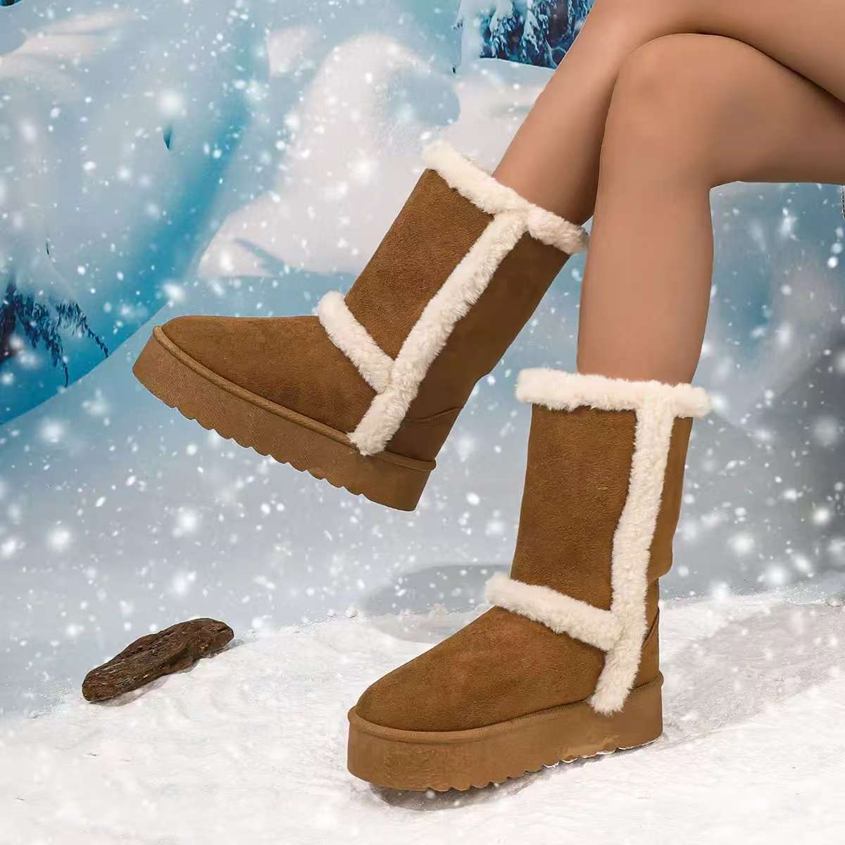 Added Fleece Women's Winter Thick And Warm Snow Boots